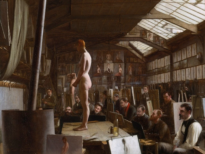 1856-Jefferson David Chalfant - Atelier di Bouguereau all'Académie Julian, Parigi
